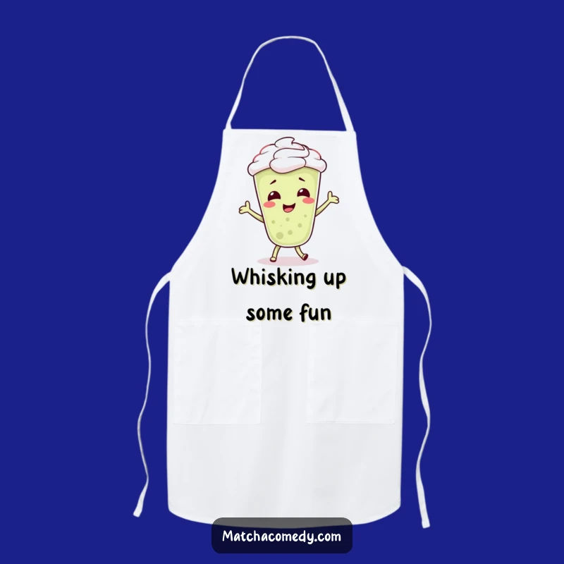 Funny Matcha Latte Dancer Apron: Giggling Cook, Silly Dance, Kitchen Gift