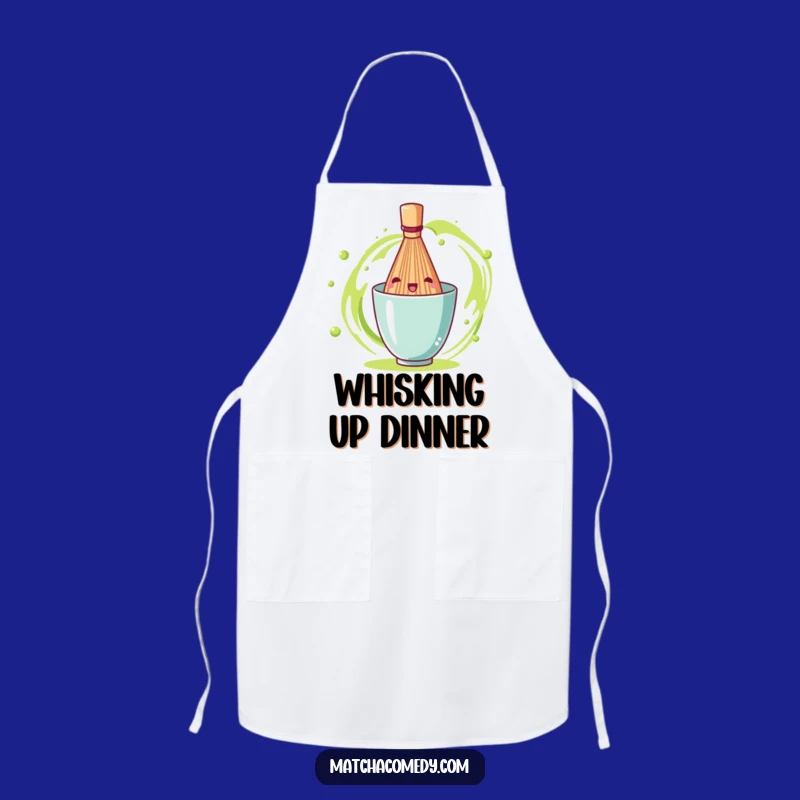 Funny Matcha Whisk Apron: Chef Up Fun in the Kitchen with This Spinning Design!