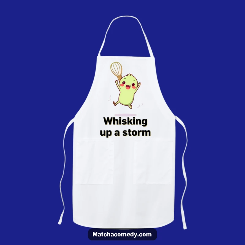 Funny Matcha Whisk Apron for Playful Cooks and Kitchen Agility