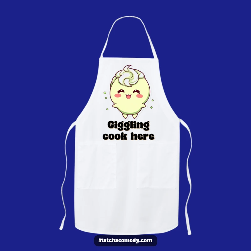 Funny Matcha Giggling Apron: Frothy Swirl, Great Kitchen Humorous Gift!