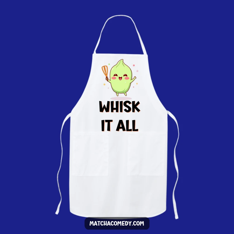 Funny Happy Matcha Whisk Apron: Joyful Chef Gift for Tea Lovers