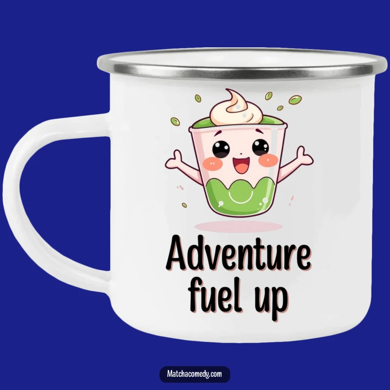 Funny Bouncing Matcha Cup Camping Mug: Durable & Energetic Outdoor Gift