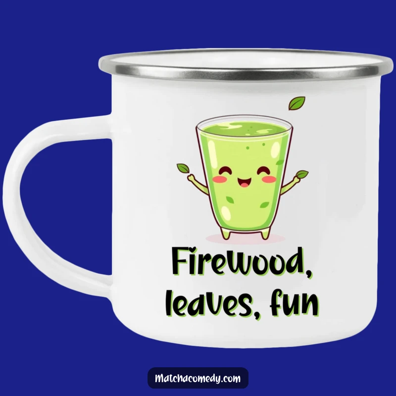 Funny Kawaii Matcha Juggling Camping Mug: Happy Beverage Outdoor Fun