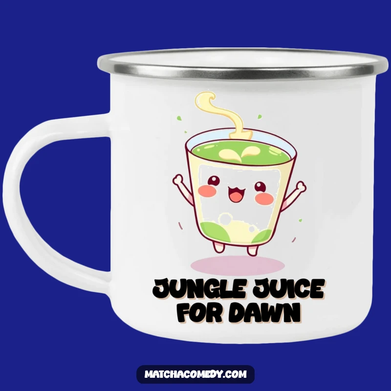 Funny Kawaii Matcha Cup Camping Mug - Adventure Fuel for Tea Lovers