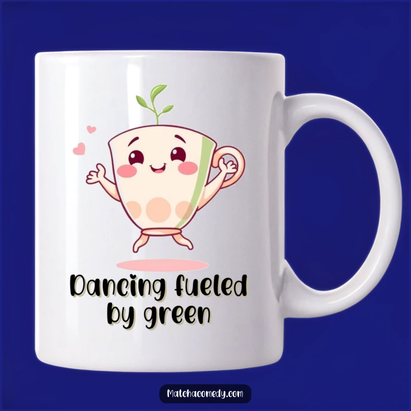 Funny Matcha Cup Dancing Mug: Cheerful Tea Lover Gift for Matcha Enthusiasts
