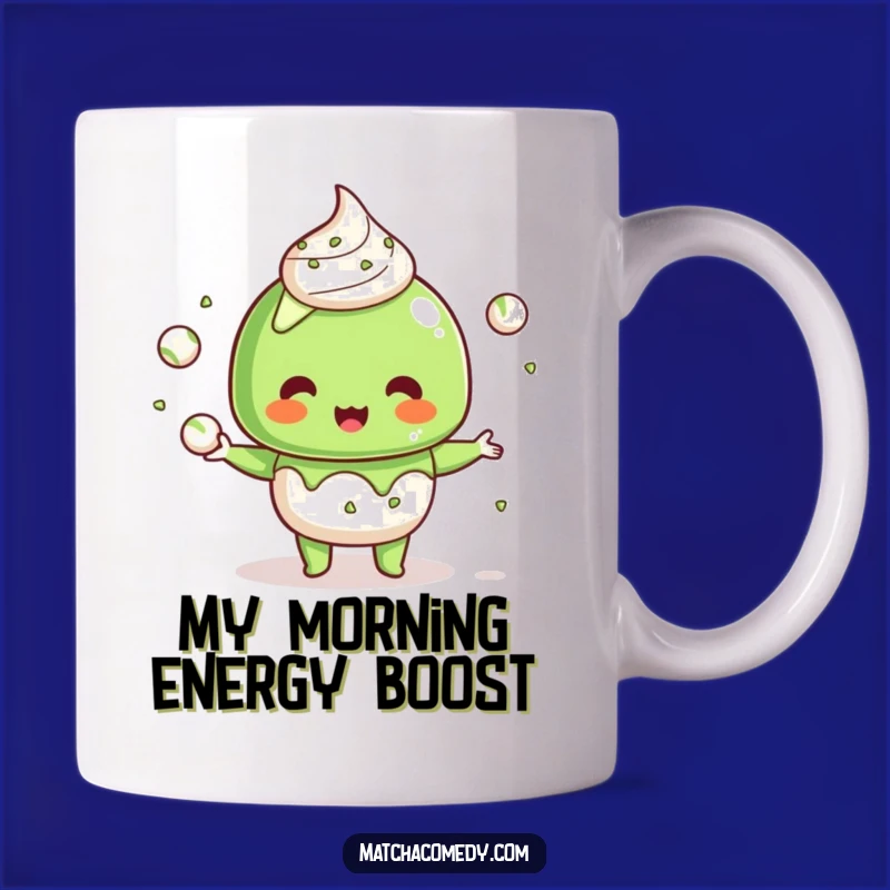 Funny Kawaii Matcha Dessert Mug: Juggling Balls Humor, Perfect Funny Gift for Sweet Tooths