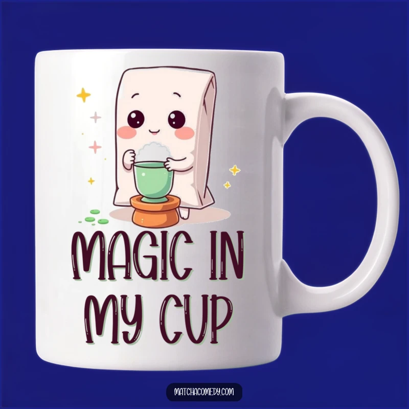 Funny Kawaii Matcha Powder Magic Mug - Enchanting & Amusing Gift for Tea Fans