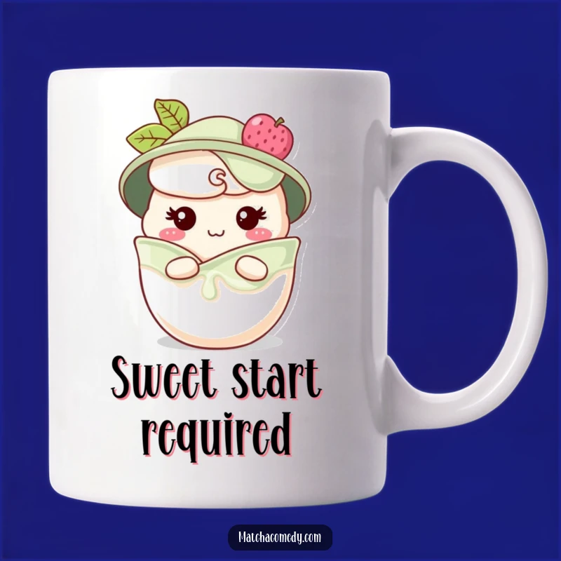 Funny Matcha Parfait Mug - Cheeky Grin Layers, Adorable Dessert Gift