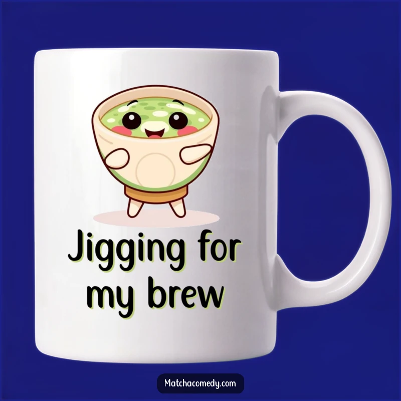Funny Matcha Bowl Mug: Dancing Jig Design, Hilarious Tea Lover's Treat, Perfect Funny Gift!
