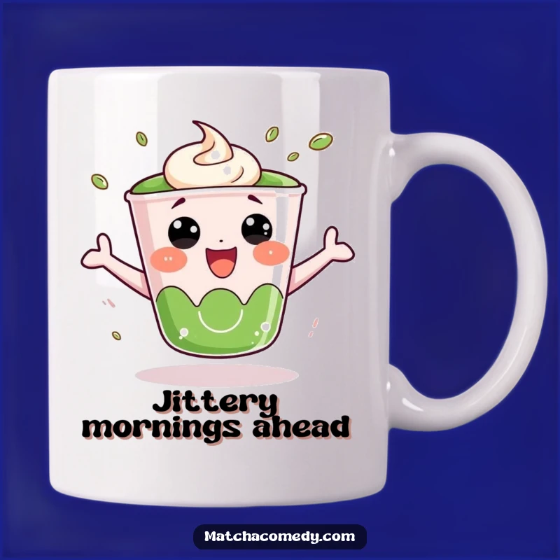 Funny Bouncing Matcha Cup Mug: Energetic & Cute Drinkware Gift