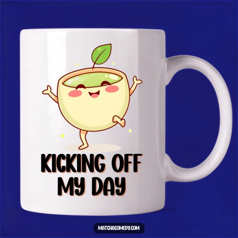 Funny Matcha Bowl Kick Mug for Energetic Mornings and Tea Lovers