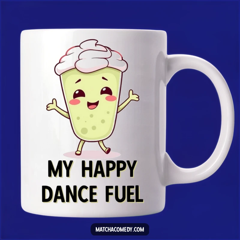 Funny Matcha Latte Dancer Mug: Giggling Character, Silly Dance, Perfect Funny Gift