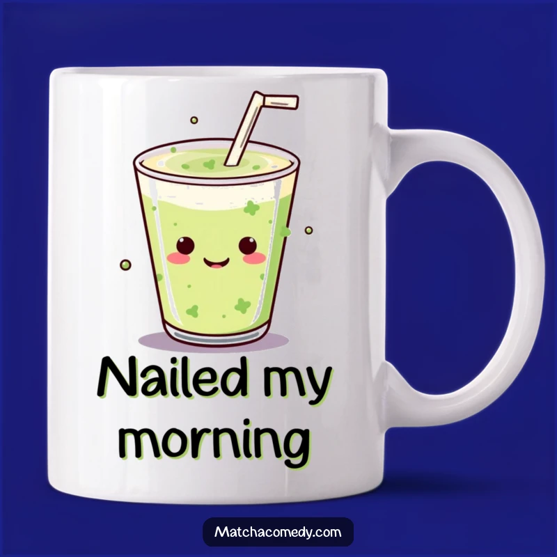 Funny Kawaii Matcha Drink Mic Drop Mug - Hilarious Statement Piece Gift