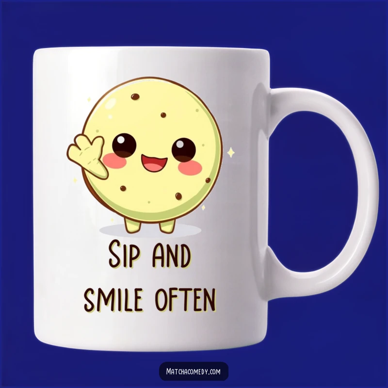 Funny Kawaii Matcha Cookie Mug: A Cheerful Wave Perfect Funny Gift Idea