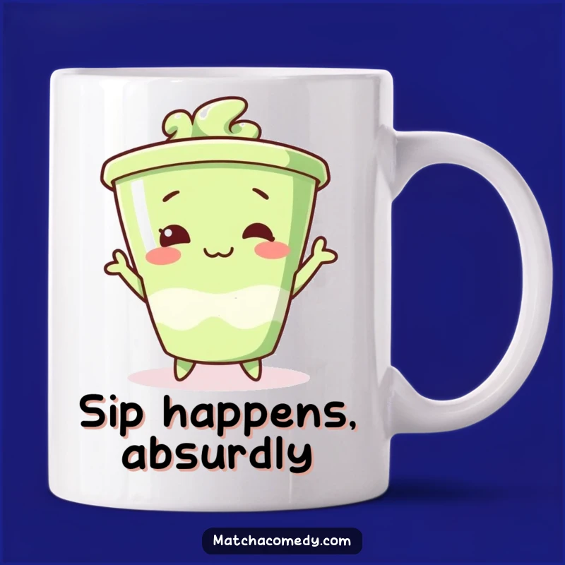 Funny Silly Matcha Mug, Strike a Pose with Humorous Charm