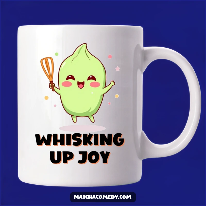Funny Happy Matcha Whisk Mug: Joyful & Cute Drinkware Gift