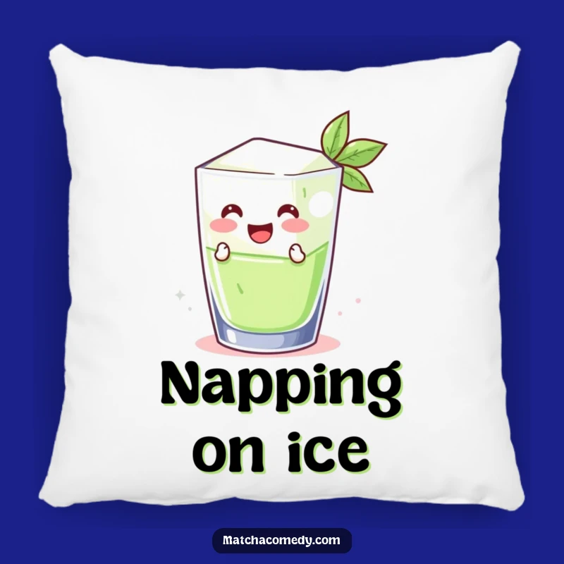 Cozy Funny Matcha Ice Cube Pillow: Relax with Cool Comfort!