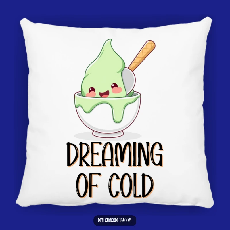 Funny Matcha Ice Cream Dive Pillow: Huggable Sweetness & Fun!