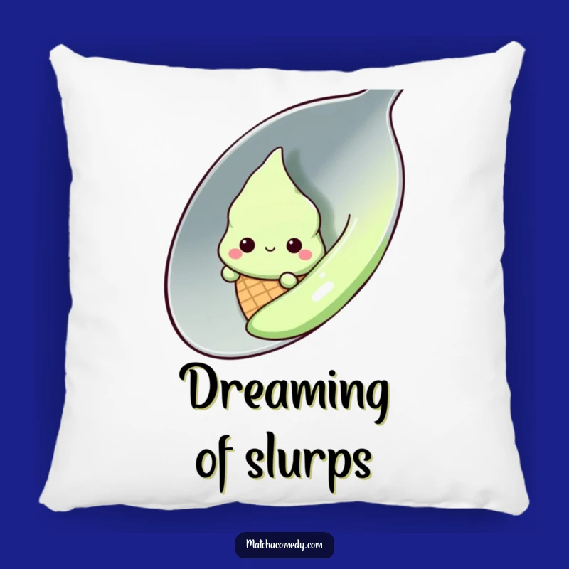 Funny Kawaii Matcha Ice Cream Pillow - Cozy & Cute Decorative Pillow