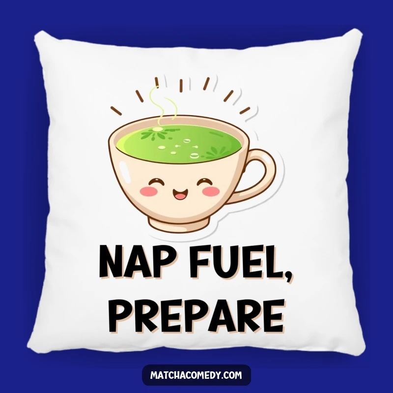 Funny Joyful Matcha Cup Pillow: Cozy Comfort & Smiles - Charming Home Gift