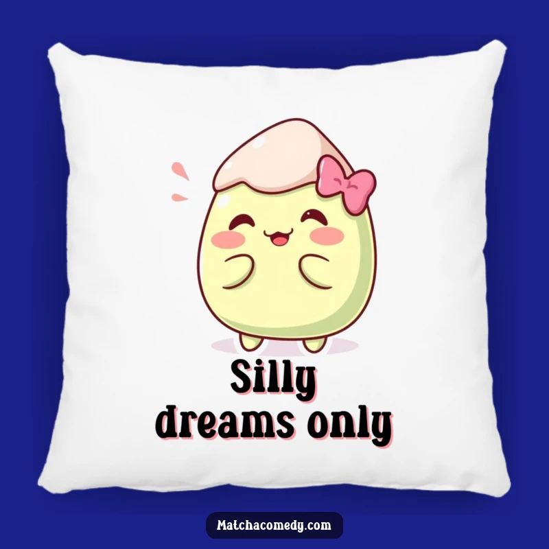 Funny Kawaii Matcha Mochi Pose Pillow - Soft & Silly Accent for Your Home