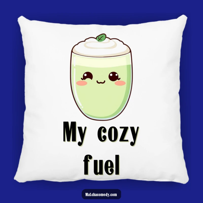 Funny Kawaii Matcha Pillow - Cheeky Smirk Accent, Comfy and Cute Funny Gift