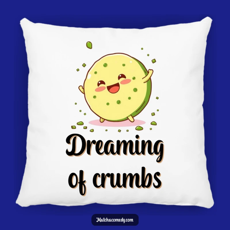 Funny Matcha Cookie Cartwheel Pillow: Huggable Sweetness & Humor!