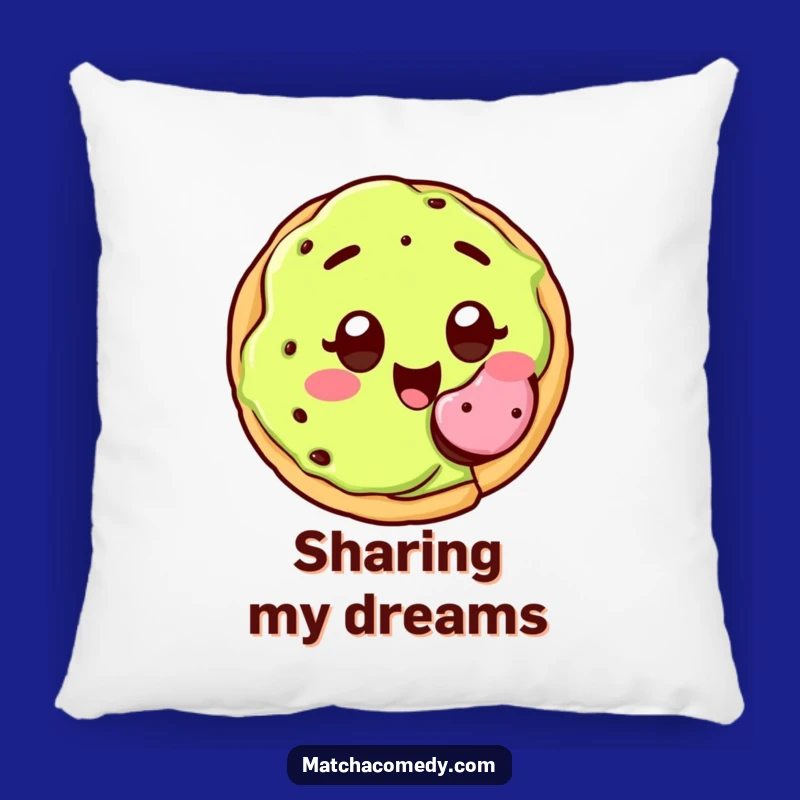 Funny Matcha Cookie Pillow: Happy Kawaii Cookie Offering Bite Cushion