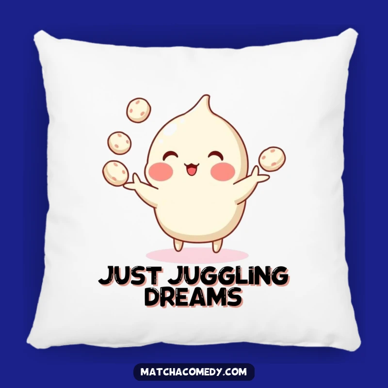 Funny Matcha Mochi Juggling Pillow: Cozy & Cute Sweet Treat Accent