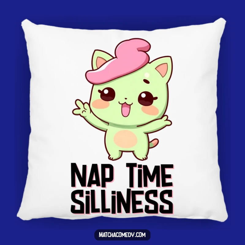 Funny Matcha Sweet Pillow - Soft Tongue Out Pose, Cozy Quirky Gift