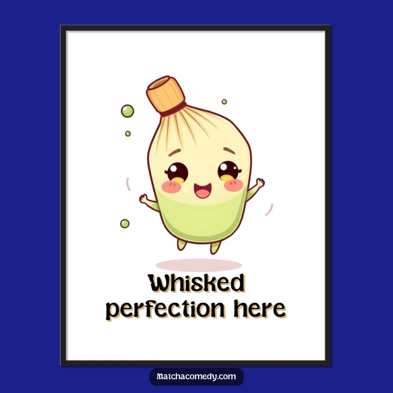 Funny Matcha Whisk Digital Art: Merry Spinning Joy - Instant Funny Gift!