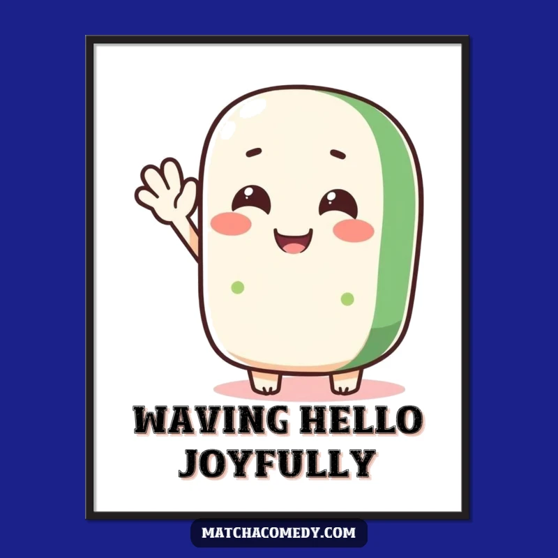 Funny Matcha Roll Wave Digital Art, Instant Download for Cheerful Decor