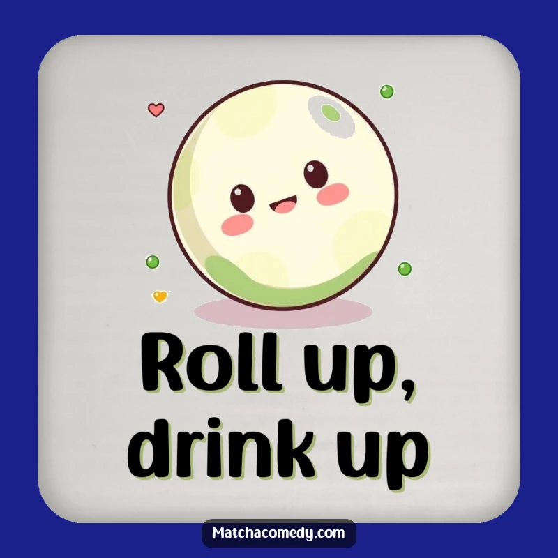 Funny Kawaii Matcha Ball Rolling Coaster - Playful Protection for Your Surfaces