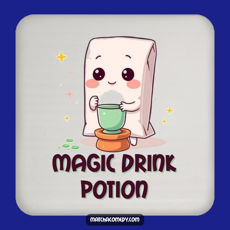 Funny Kawaii Matcha Powder Magic Coaster - Enchanting Protection for Surfaces