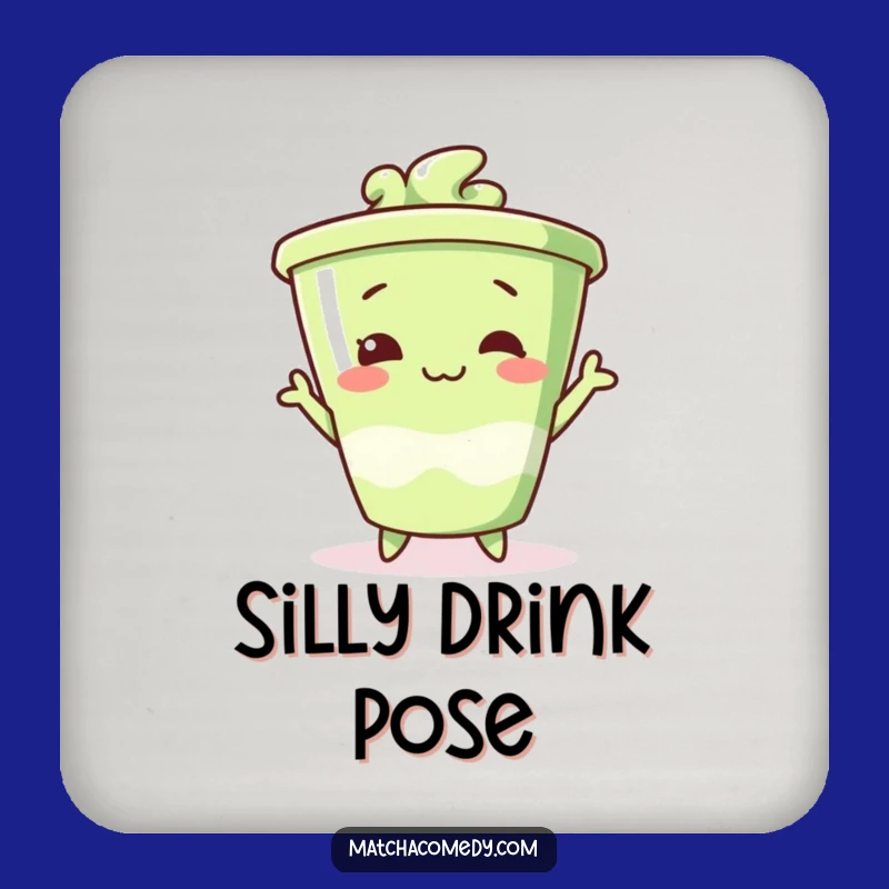 Funny Silly Matcha Coaster, Add Funky Flair to Your Table