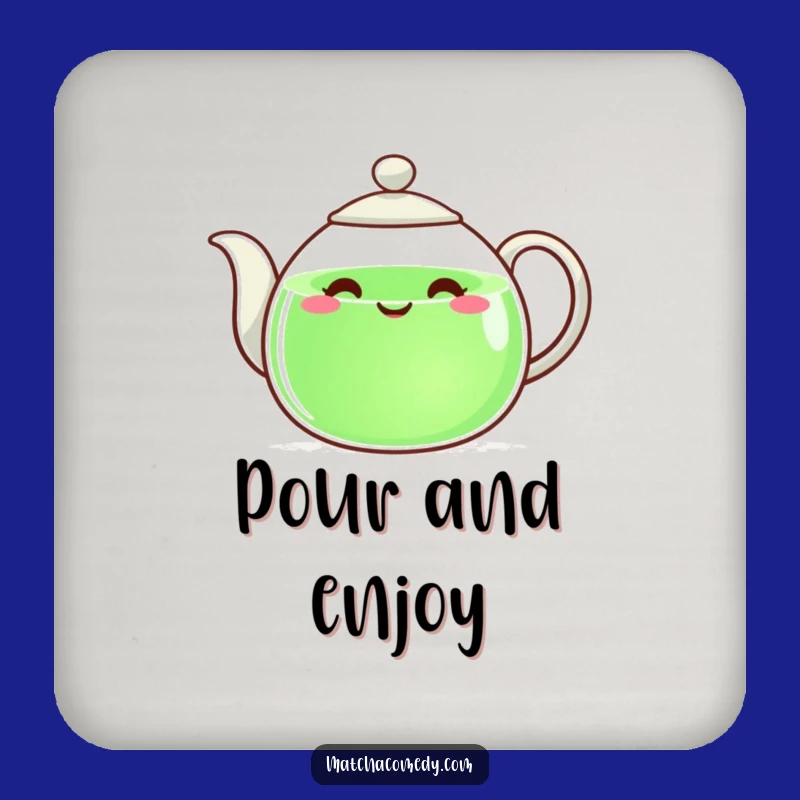 Funny Teapot Coaster: Protect Surfaces with Happy Pouring Fun, Unique Funny Gift!
