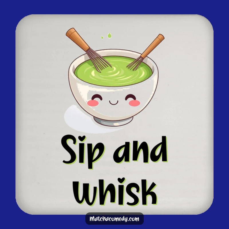 Funny Matcha Whisking Bowl Coaster Set - Cute Table Protection for Tea Lovers