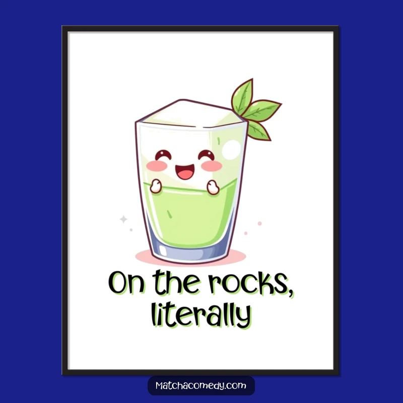 Funny Matcha Ice Cube Poster: Cool Vibes for Your Walls!