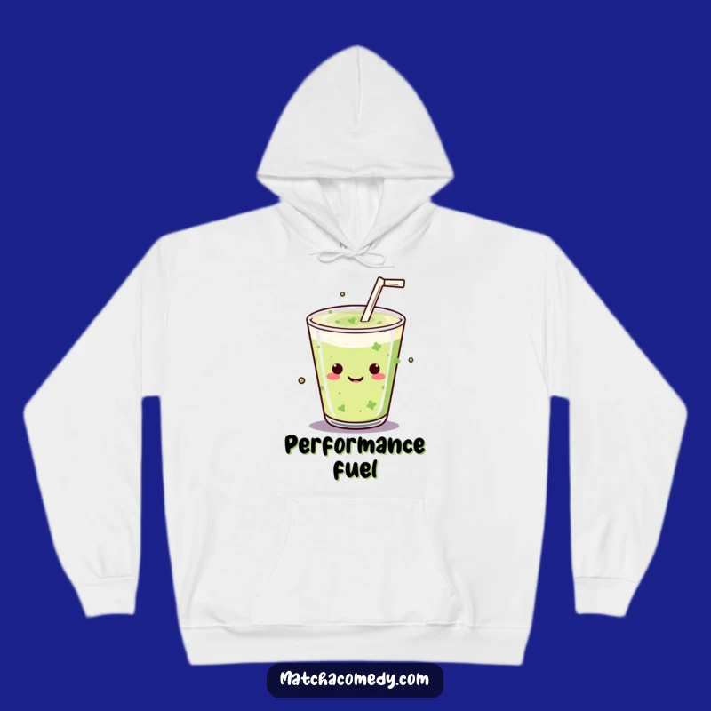 Cozy Funny Kawaii Matcha Drink Mic Drop Hoodie - Statement Piece for Chill Vibes