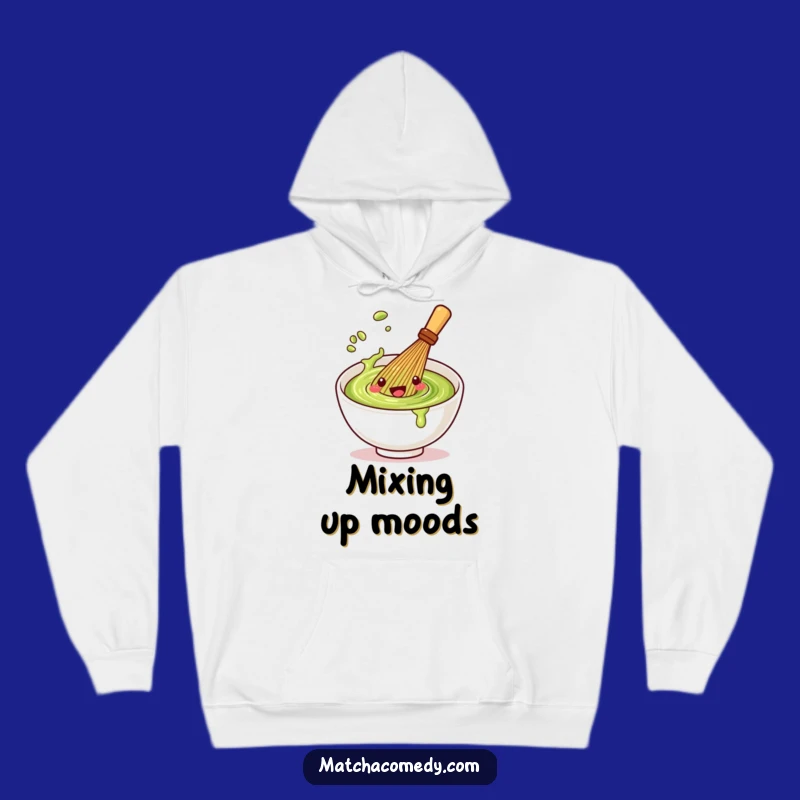 Cozy Funny Matcha Whisk Spin Hoodie: Kawaii Character Comfort, Ideal Gift