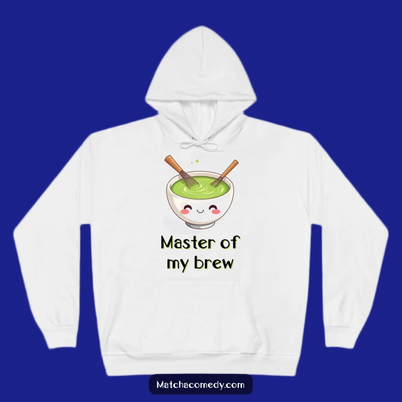 Cozy Funny Matcha Whisking Bowl Hoodie - Cute and Warm Gift for Tea Enthusiasts