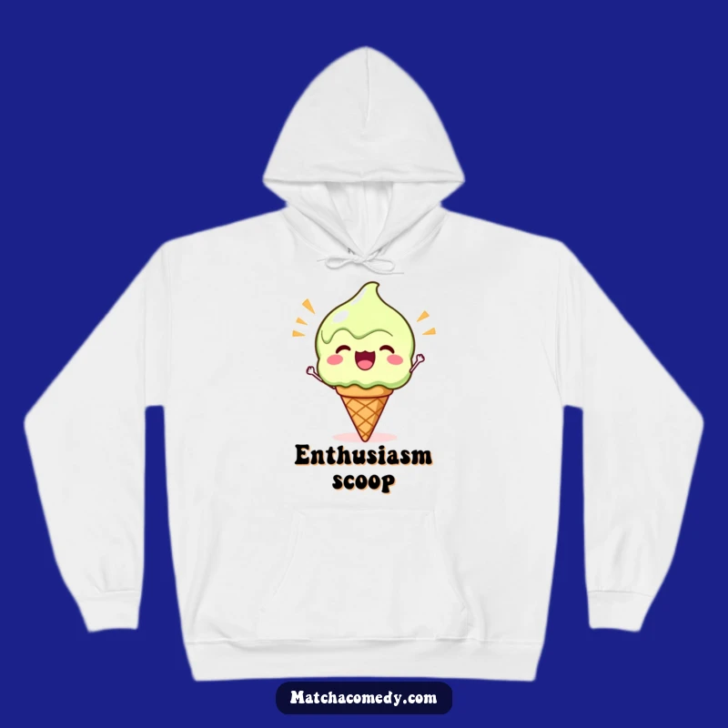 Cozy Kawaii Matcha Ice Cream Hoodie - Warm & Funny Gift for Sweet Souls