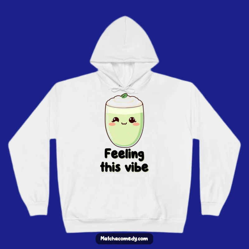 Cozy Funny Kawaii Matcha Hoodie - Cheeky Smirk, Warm and Hilarious Funny Gift