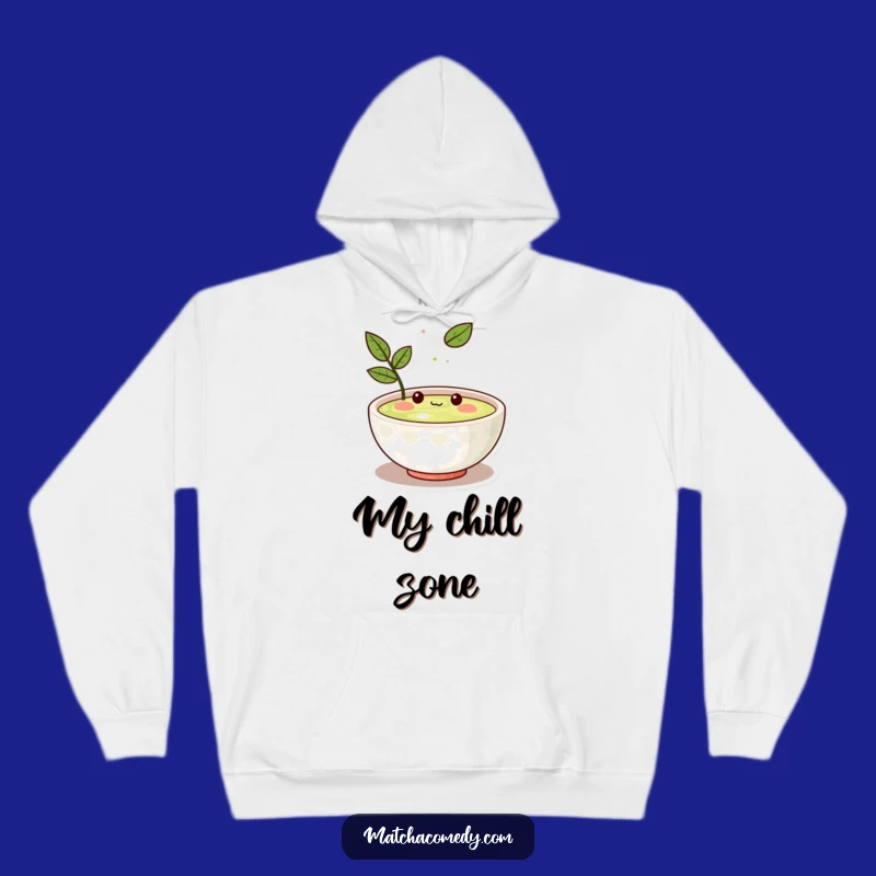 Funny Kawaii Matcha Bowl Hoodie - Cozy Amused Character, Perfect Gift