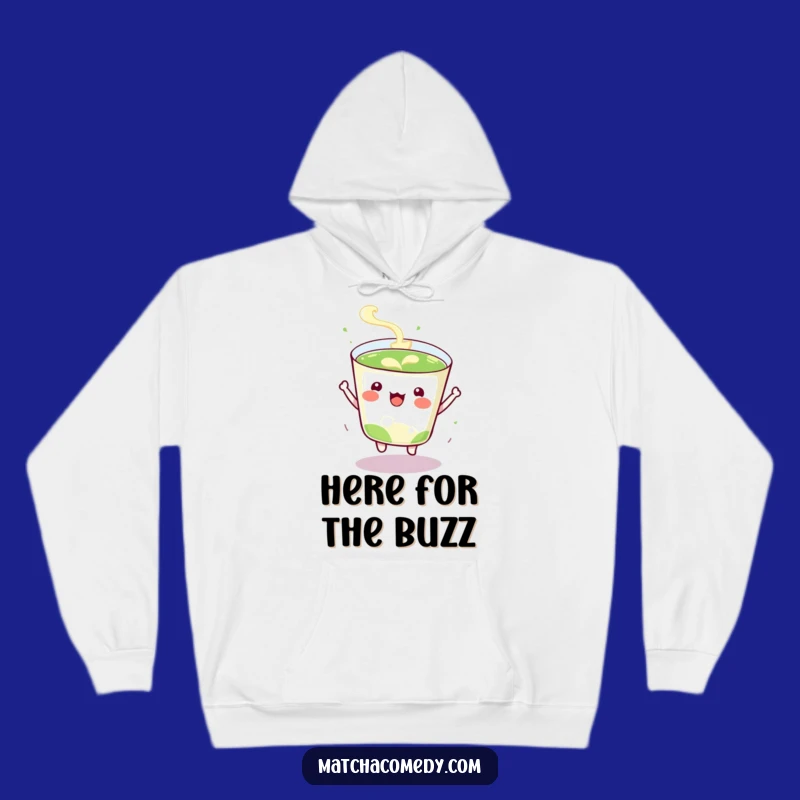 Cozy Funny Kawaii Matcha Cup Hoodie - Warm & Whimsical Tea Gift