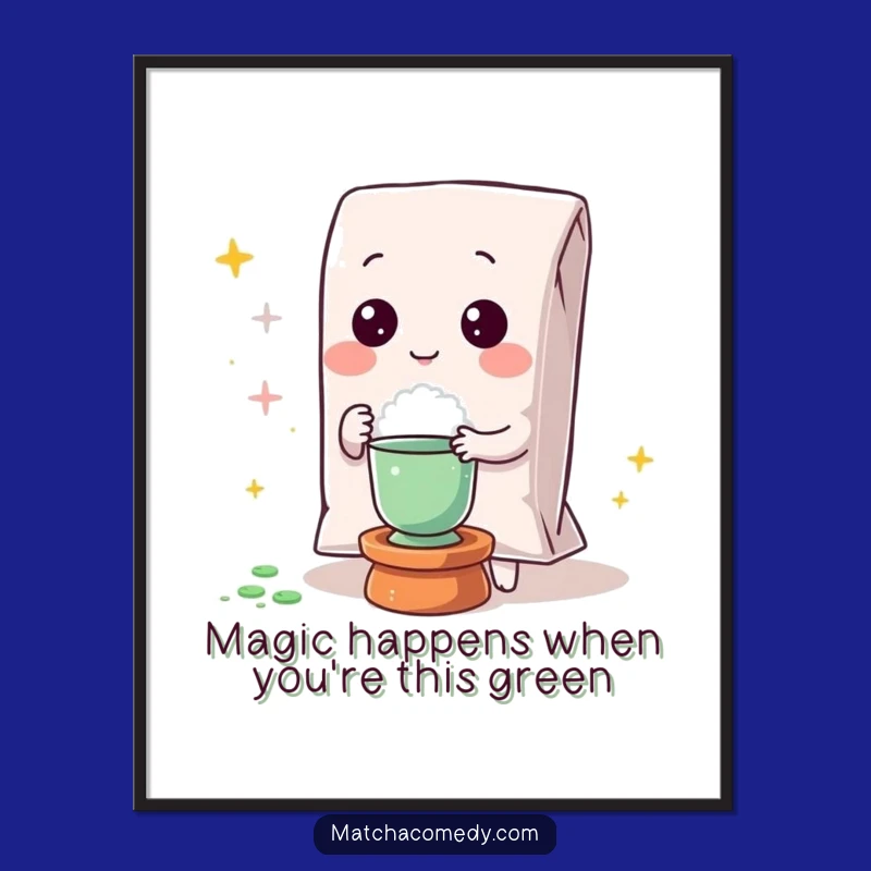 Funny Free Printable Wall Art: Kawaii Matcha Powder Magic Show