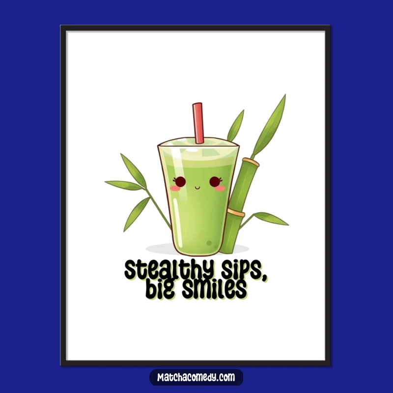 Funny Free Printable Wall Art: Shy Matcha Decor for Zen and Giggles
