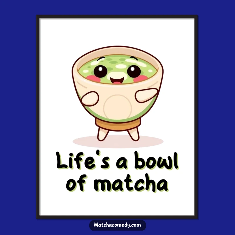 Funny Free Printable Matcha Bowl Wall Art: Dancing DIY Downloadable Decor