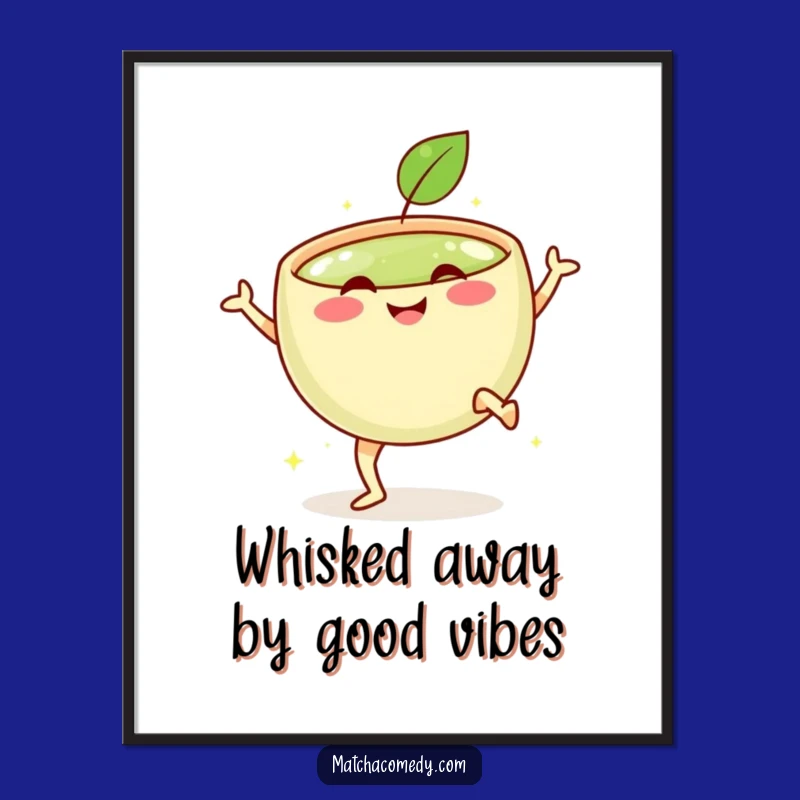 Free Printable Wall Art: Matcha Bowl Kick Funny Downloadable Art