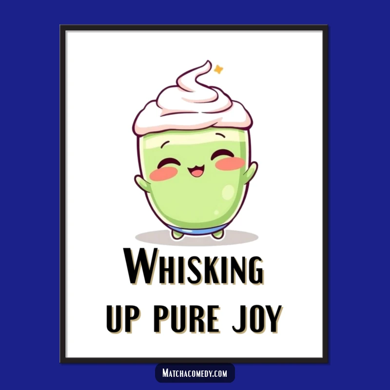 Free Printable Matcha Latte Art: Whisking Funny Drink Decor Gift
